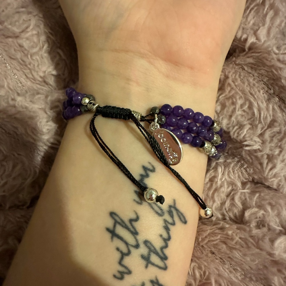 Elegant Purple Beaded Bracelet